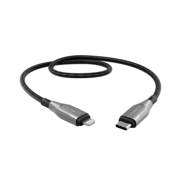 CYGNETT Lightning to USB-C Cable 50cm - Black - Image 2