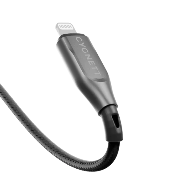 CYGNETT Lightning to USB-C Cable 1M - Black - Image 4